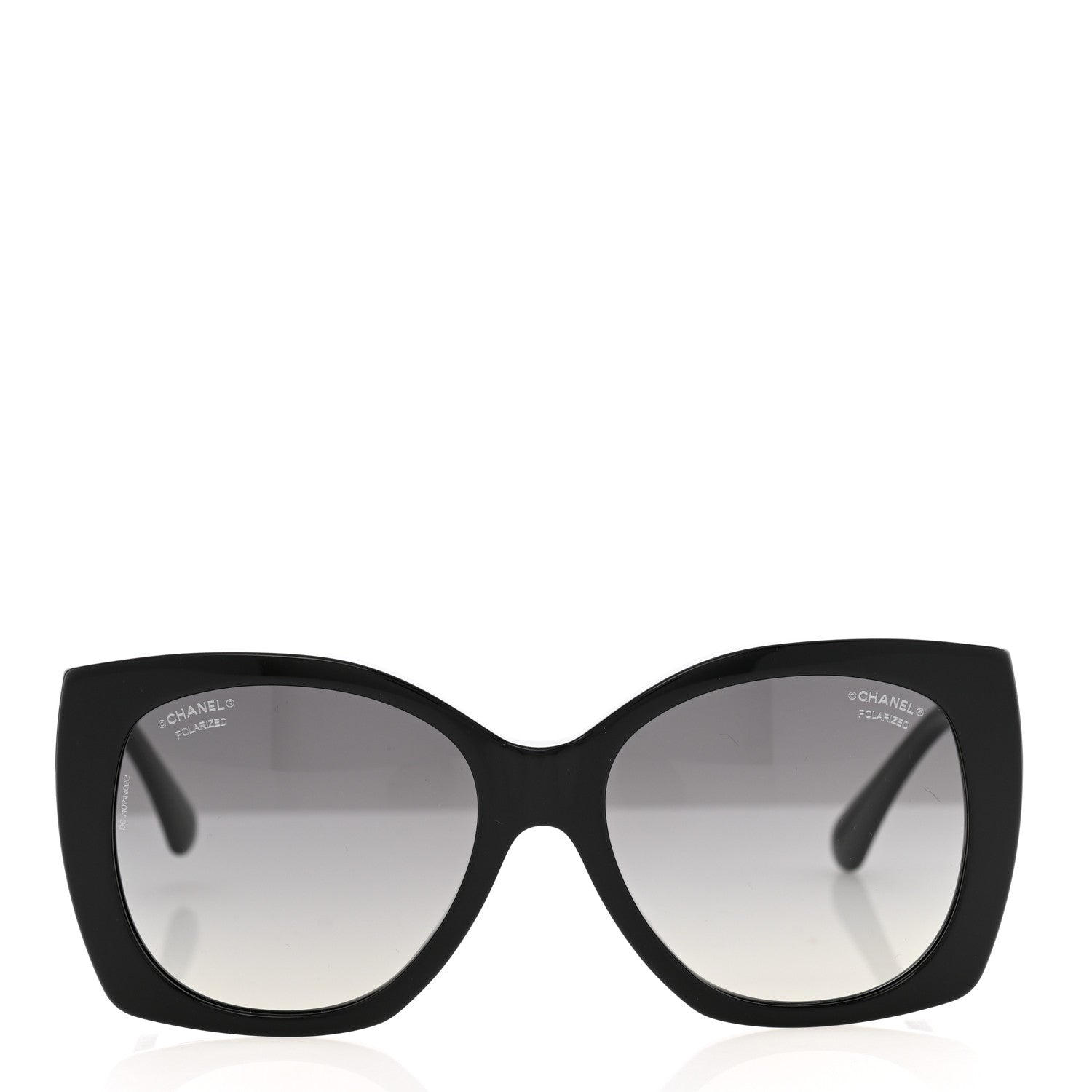 Chanel Acetate Square CC Heart Sunglasses 5519 Black 2 of 9