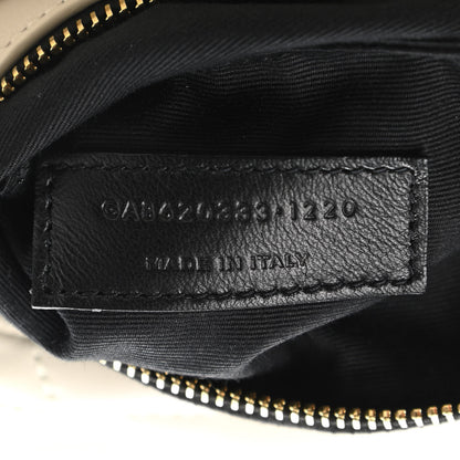 Saint Laurent Lambskin Quilted Toy Loulou Puffer Monogram Chain Satchel Crema Soft 7 of 9