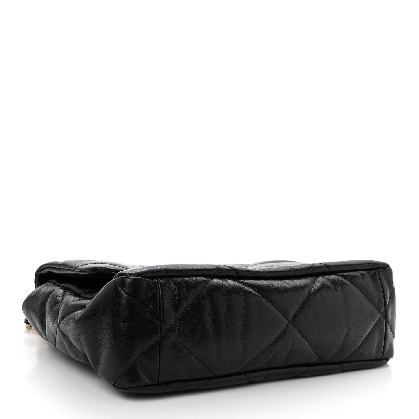 Lambskin Quilted Large Chanel 19 Flap Black