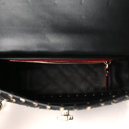 Valentino Garavani Lambskin Medium Rockstud Spike Shoulder Bag Black 5 of 8