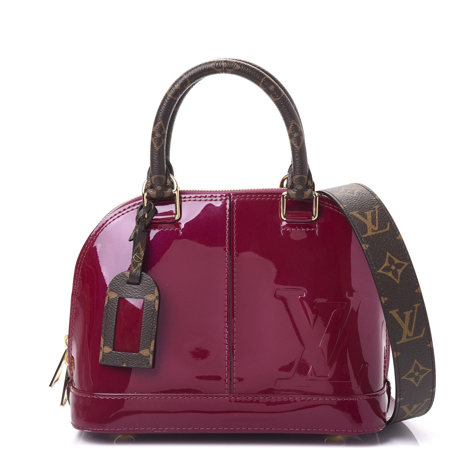 Louis Vuitton Patent Monogram Alma BB Magenta 1 of 12