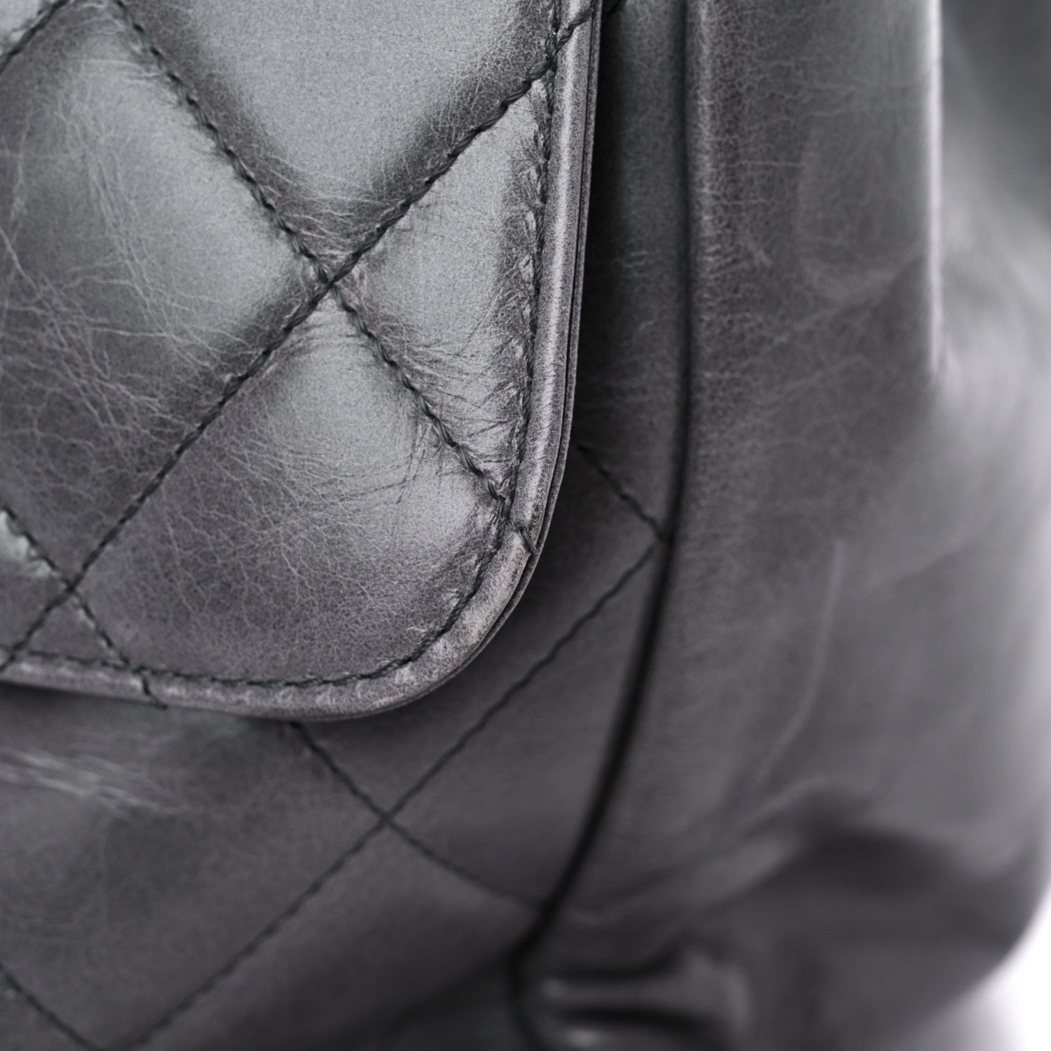 Chanel Glazed Calfskin Quilted Large CC Delivery Tote Grey 18 of 18