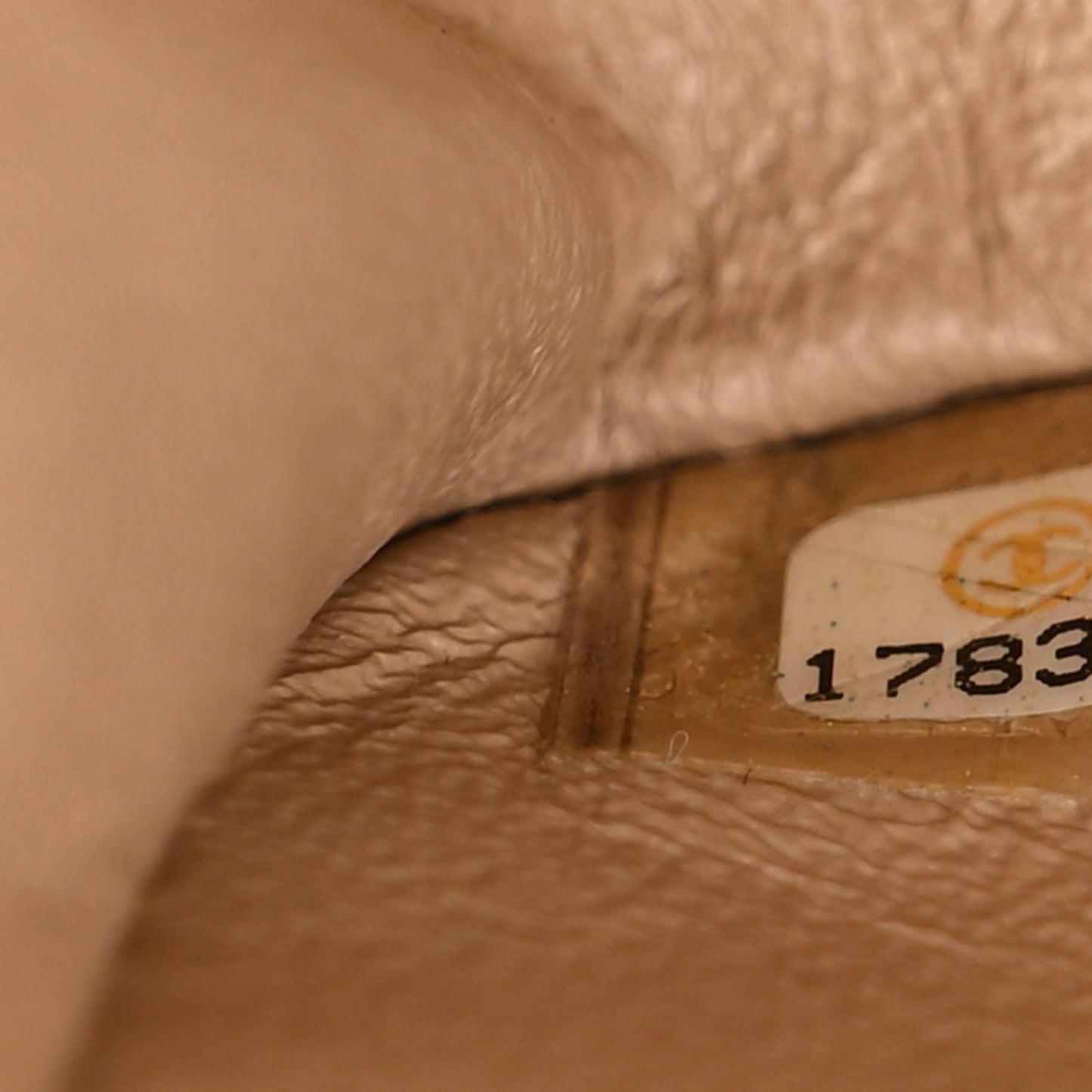 Patent Quilted Jumbo Double Flap Beige