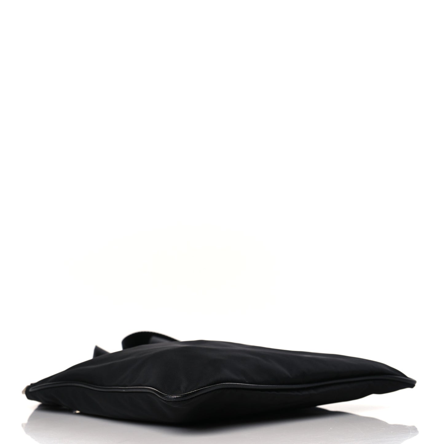 Tessuto Nylon Flat Messenger Bag Black