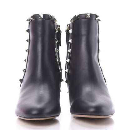 Valentino Garavani Smooth Calfskin Rockstud 40mm Ankle Boots 37.5 Black 2 of 12
