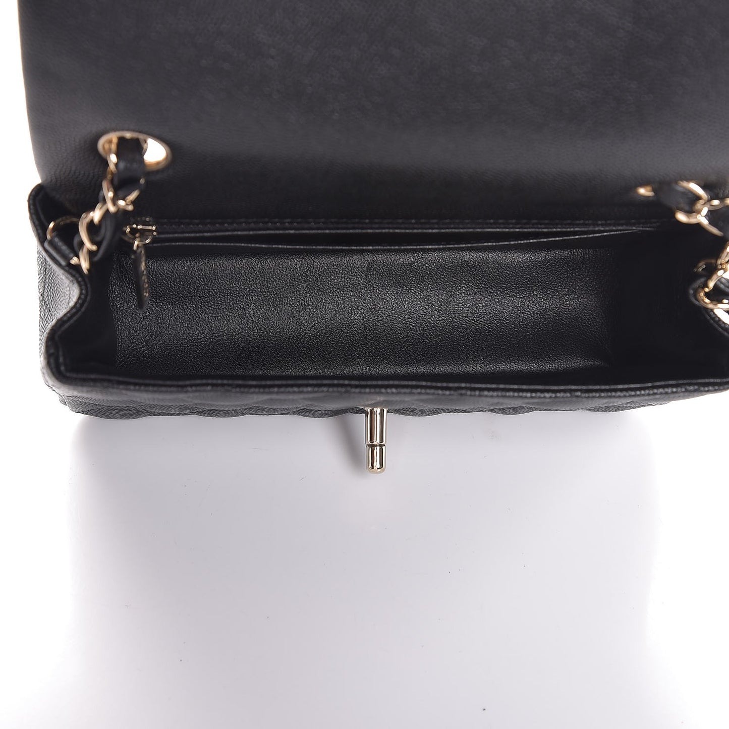 Caviar Quilted Mini Rectangular Flap Black