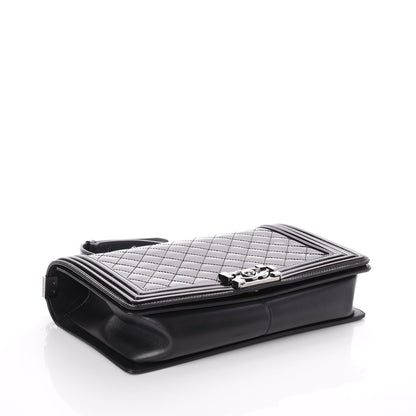 Chanel Patent Calfskin Quilted New Medium Plexiglass Boy Flap Black 5 of 15