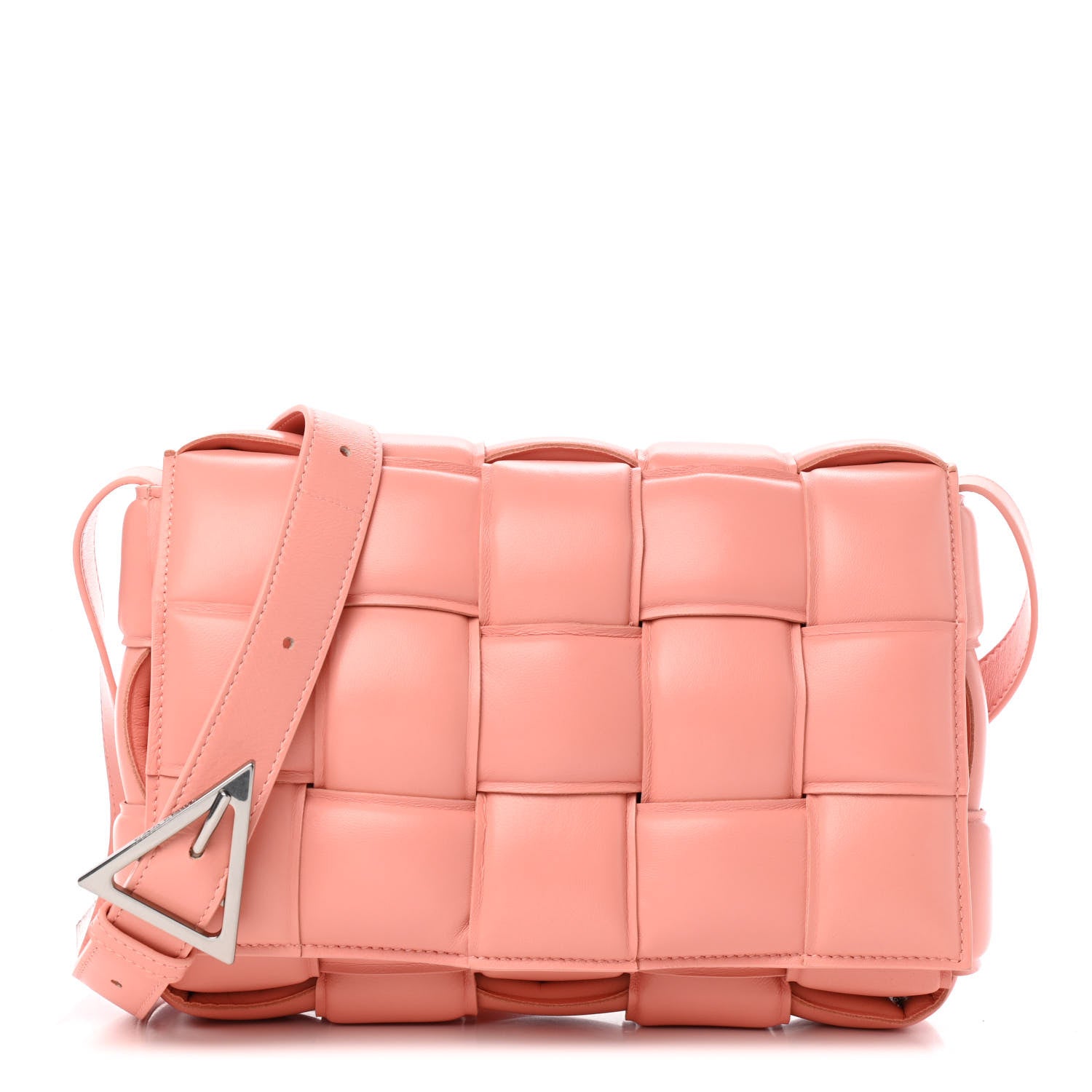 Bottega Veneta Nappa Maxi Intreccio Padded Cassette Crossbody Bag Peachy 1 of 9