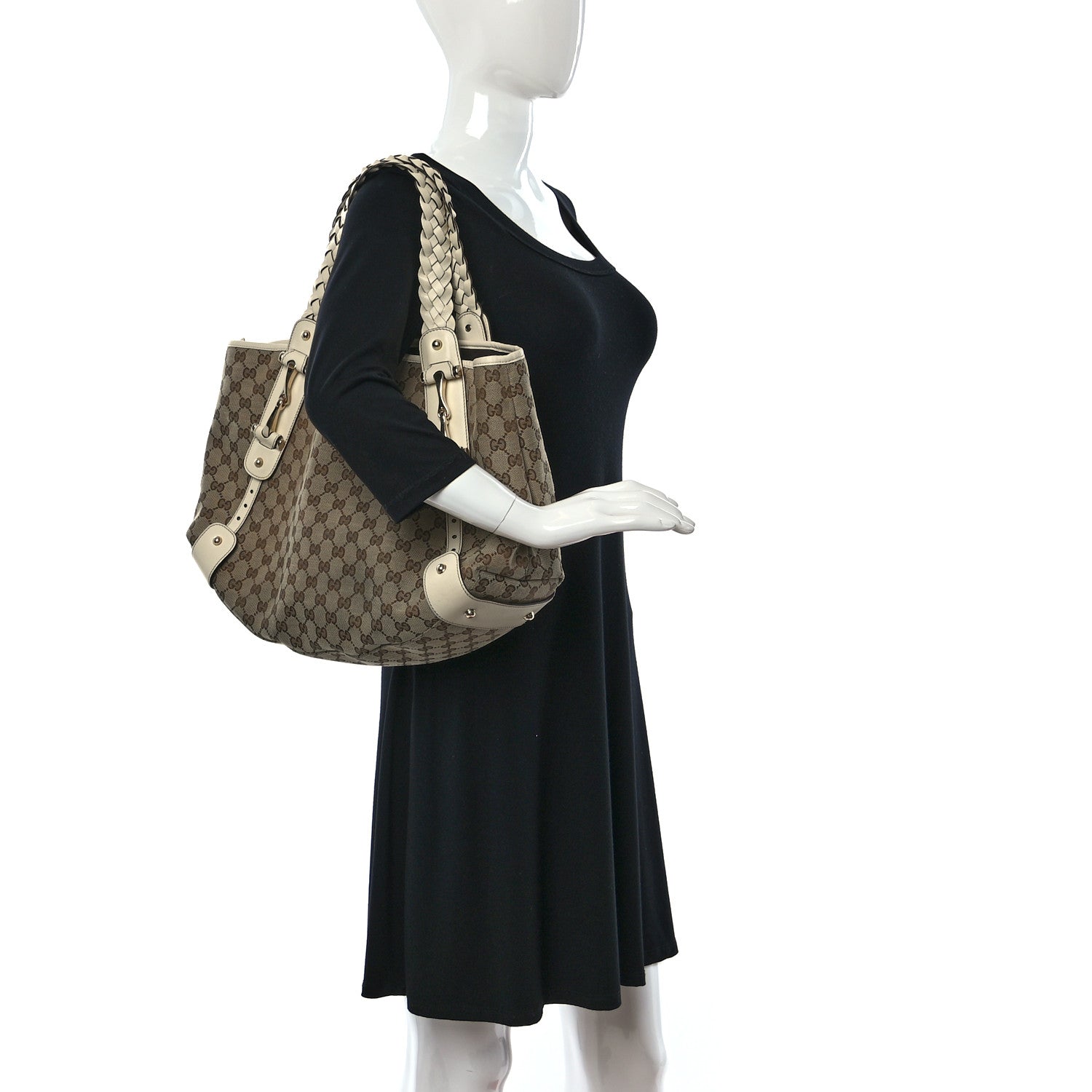 Gucci Monogram Medium Pelham Shoulder Bag Off White 2 of 11