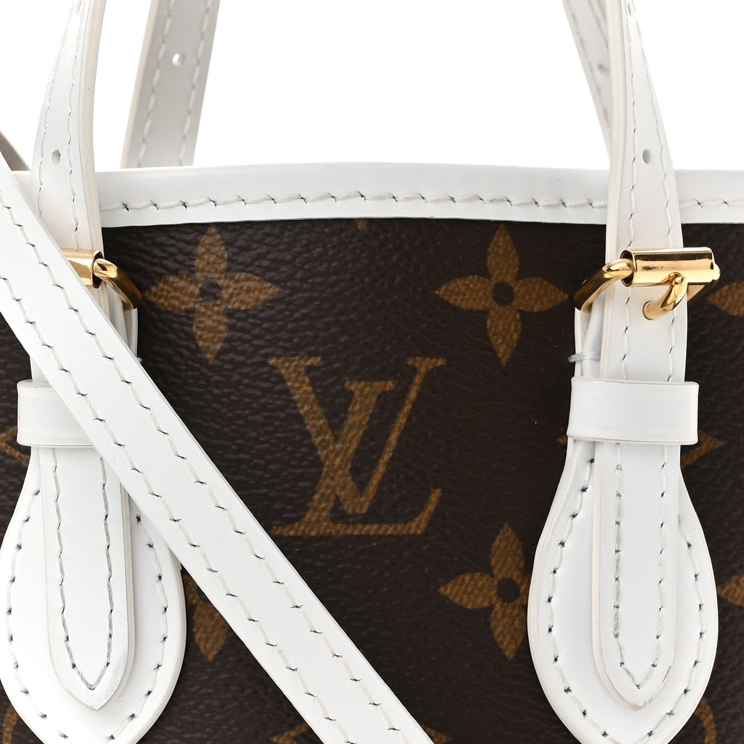 Louis Vuitton Monogram LV Match Nano Bucket Bag White 6 of 9
