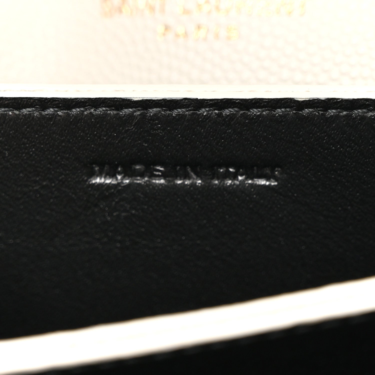 Saint Laurent Grain De Poudre Cassandre Uptown Business Card Case Crema Soft 7 of 9