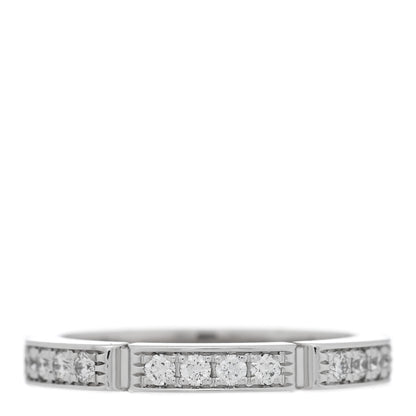Cartier 18K White Gold Diamond Maillon Panthere Half Diamond Wedding Band Ring 46 3.75 1 of 4