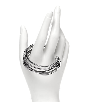 David Yurman Sterling Silver Narrow Crossover Cuff Bracelet 2 of 6