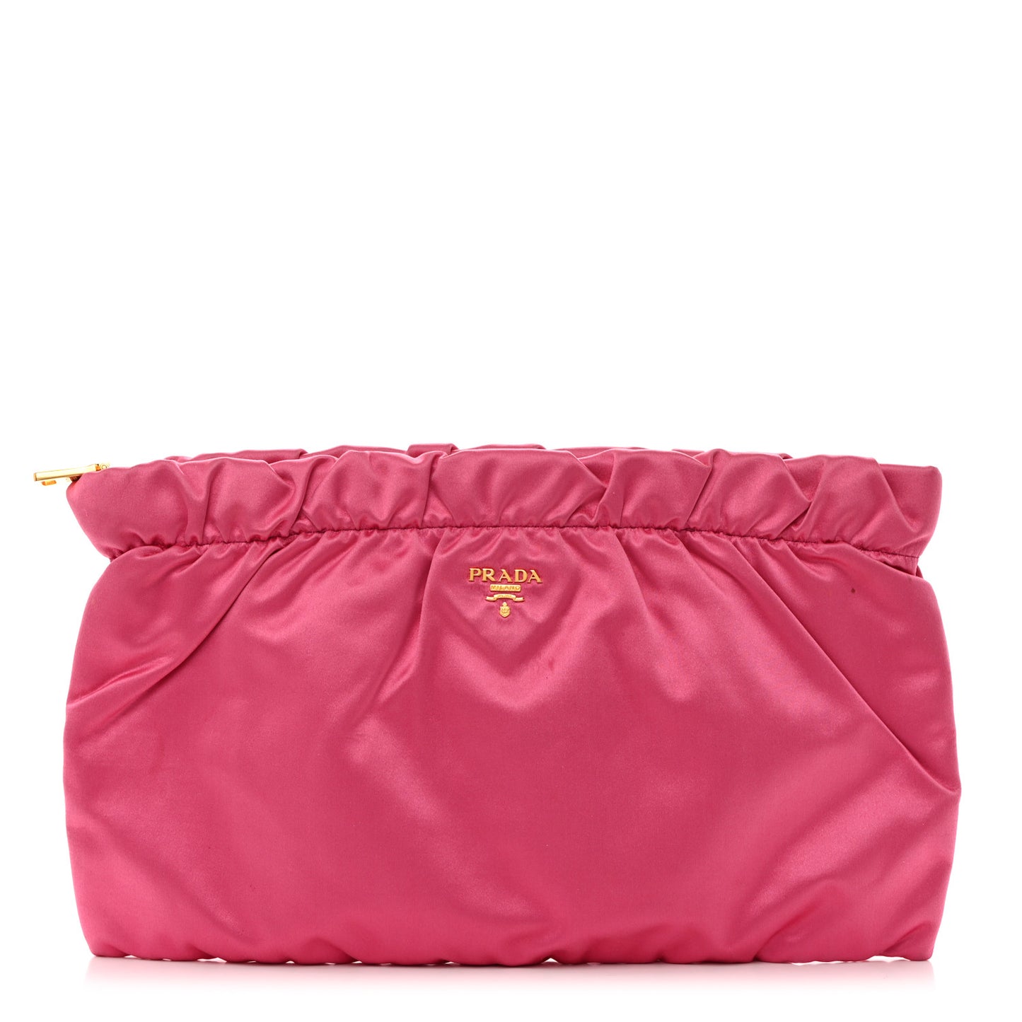 Satin Raso Evening Clutch Fuxia