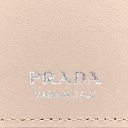 Prada Vitello Daino Triangle Continental Zip Wallet Ninfea 6 of 9
