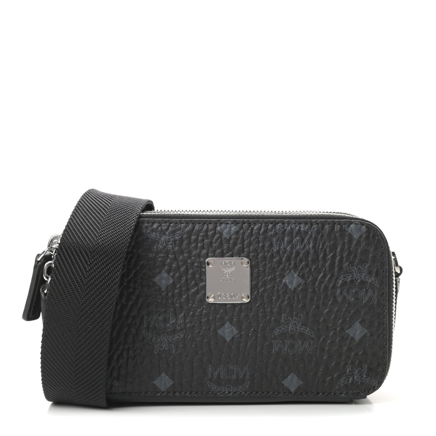 MCM Visetos Double Zip Camera Bag Black 1 of 11
