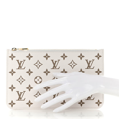 Louis Vuitton Empreinte Monogram Spring In The City Neverfull Pochette MM Kaki Beige Cream 2 of 6