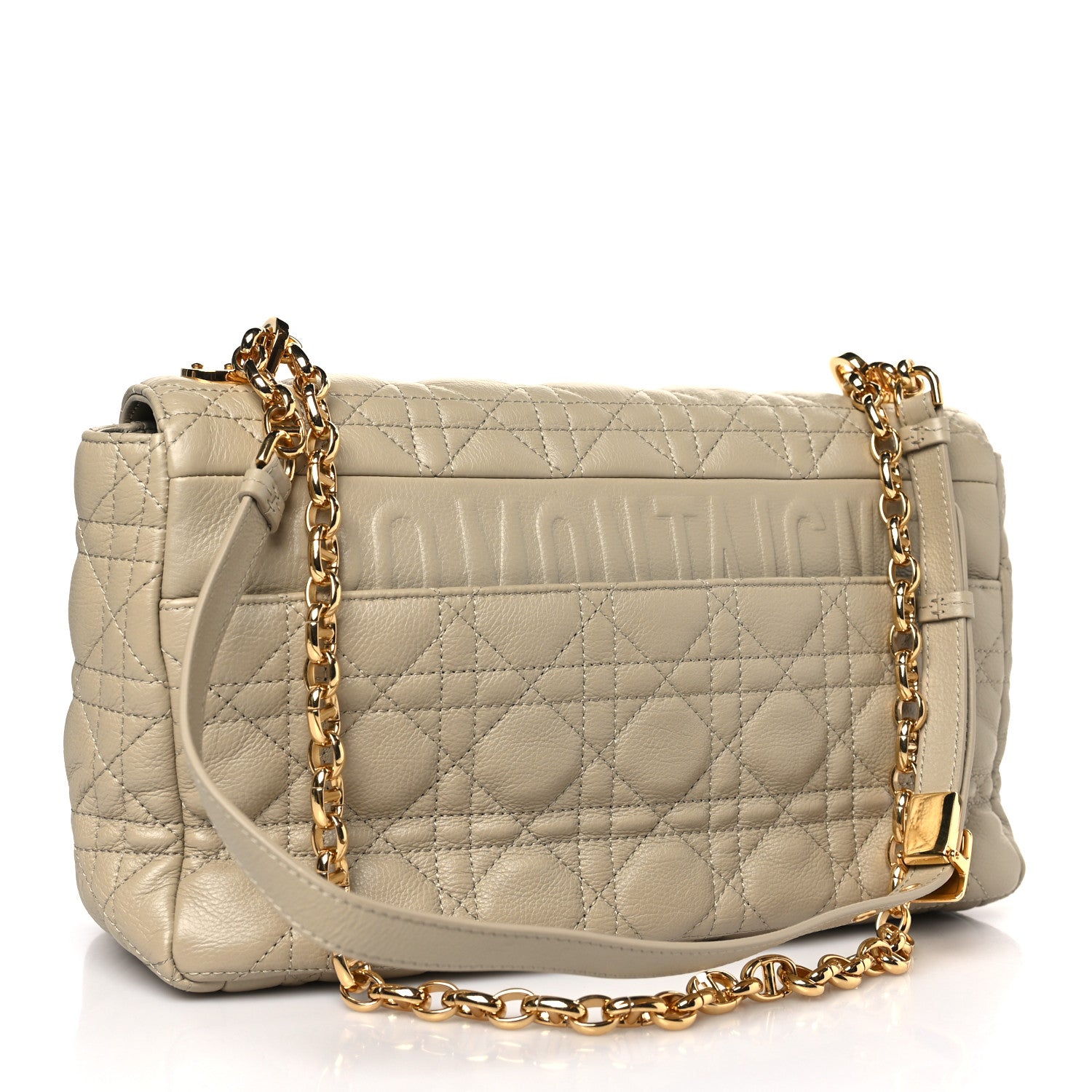 Christian Dior Supple Calfskin Cannage Large Caro Bag Beige 3 of 9