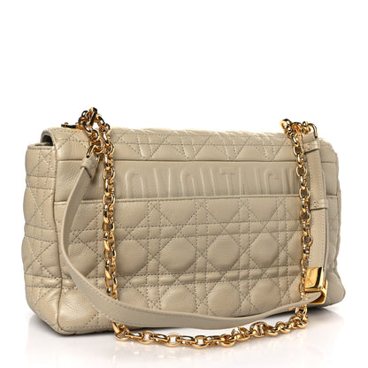 Christian Dior Supple Calfskin Cannage Large Caro Bag Beige 3 of 9