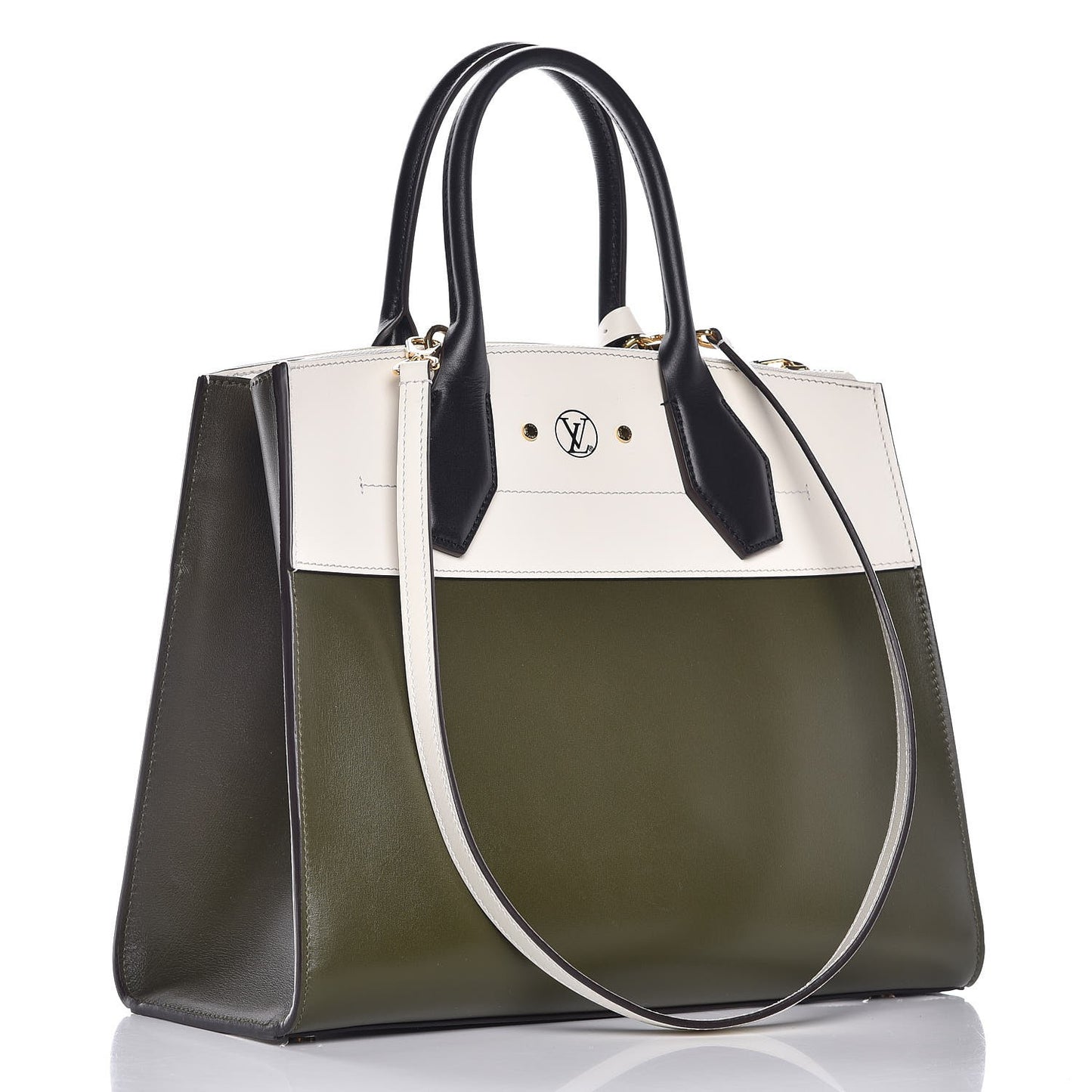 Calfskin City Steamer MM Kaki White