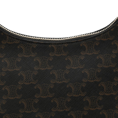 Celine Triomphe Canvas Calfskin Ava Shoulder Bag Tan 7 of 9