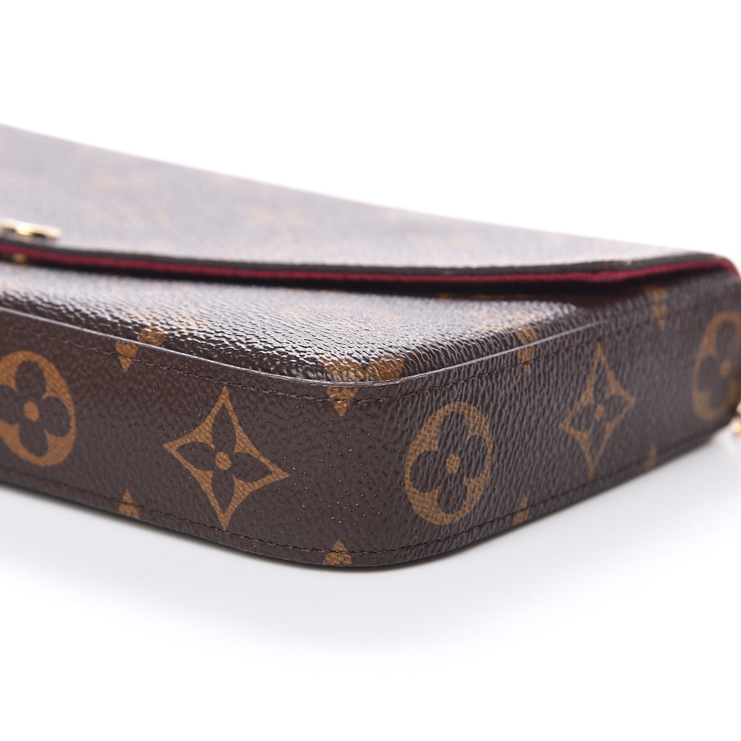 Louis Vuitton Monogram Pochette Felicie Chain Wallet Fuchsia 11 of 15