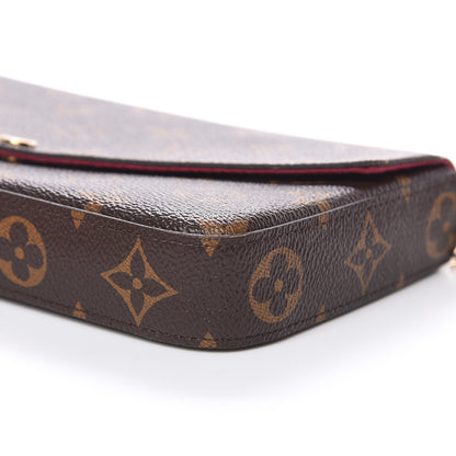 Louis Vuitton Monogram Pochette Felicie Chain Wallet Fuchsia 11 of 15