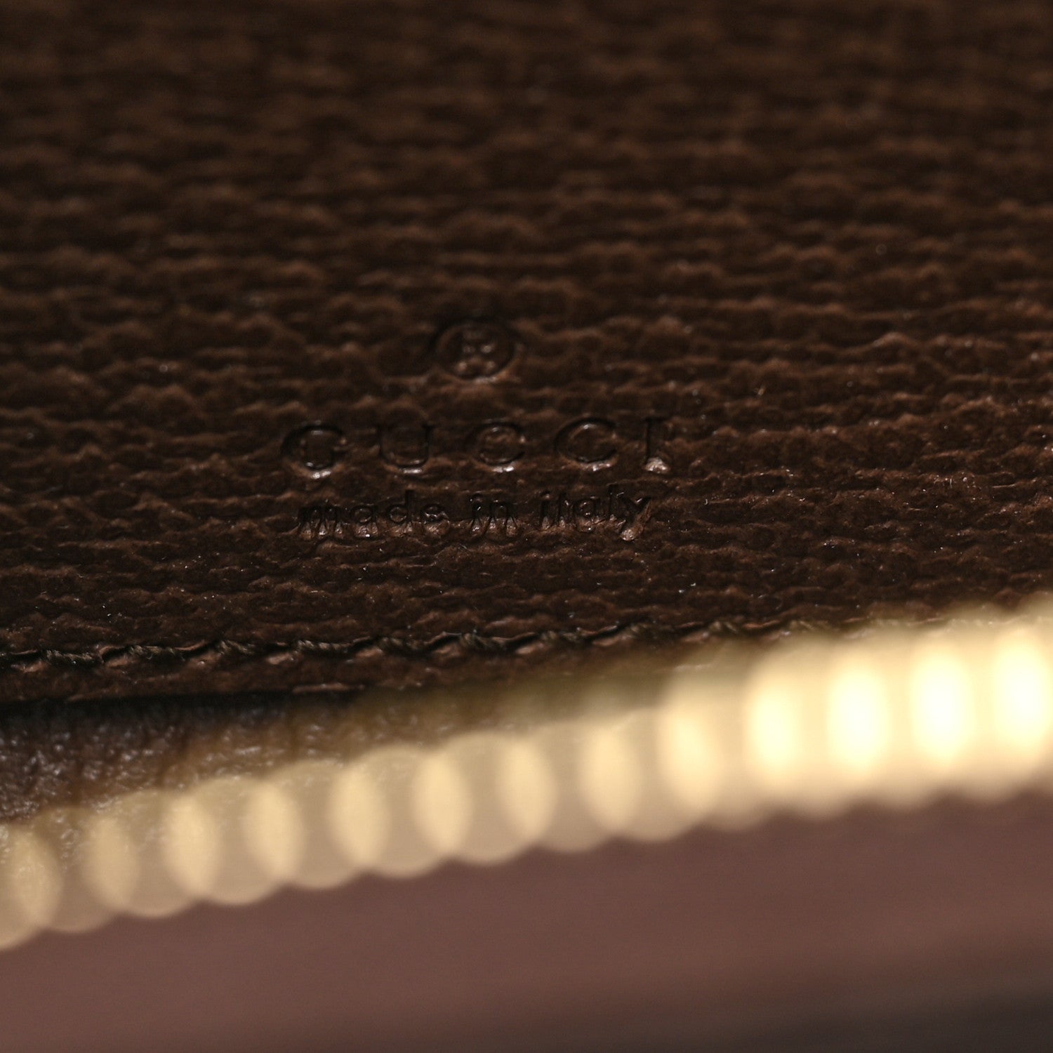 Gucci GG Supreme Monogram Textured Dollar Calfskin Web Ophidia Zip Around Card Case Wallet Beige Ebony New Acero 6 of 8