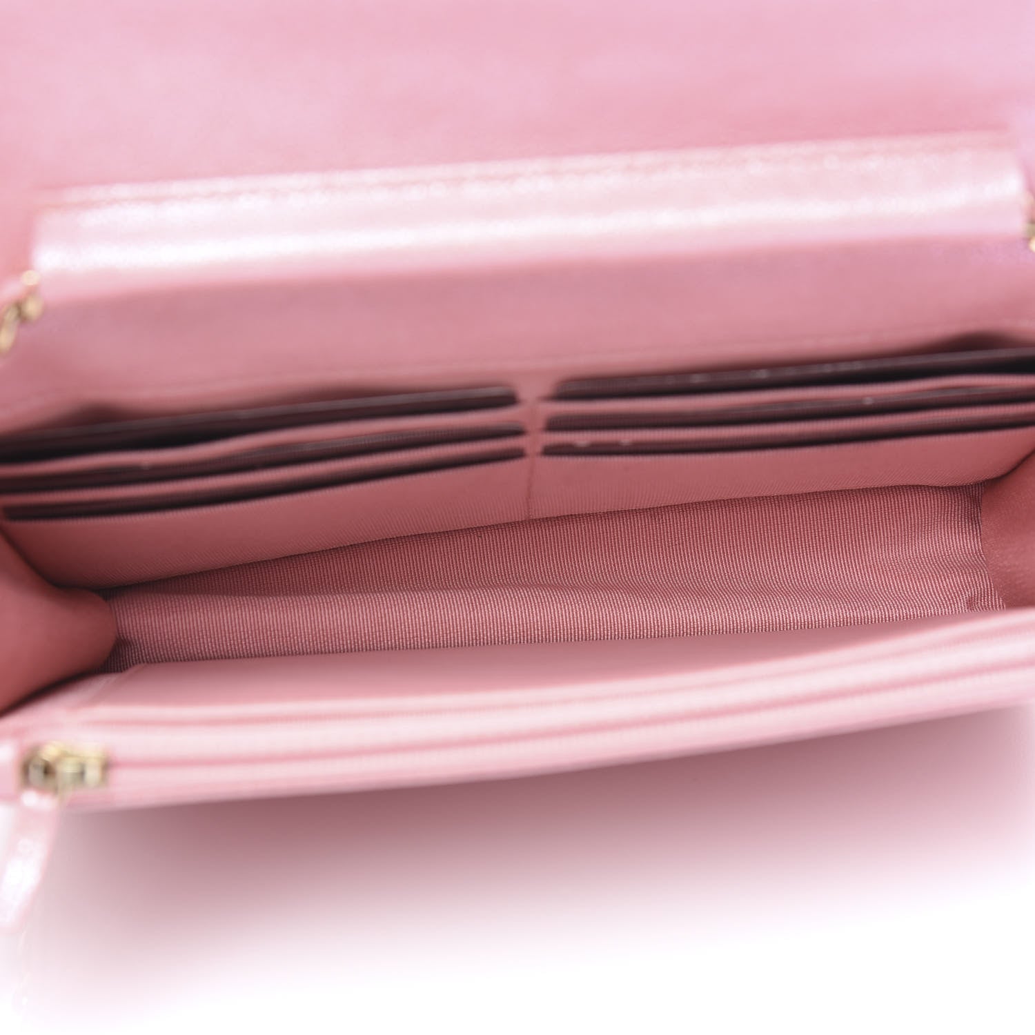 Chanel Iridescent Caviar Quilted Wallet on Chain WOC Rose Pink 5 of 12