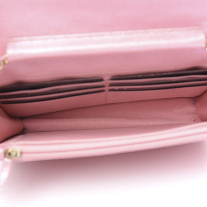 Chanel Iridescent Caviar Quilted Wallet on Chain WOC Rose Pink 5 of 12
