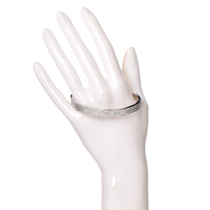 Hermes 18K White Gold Diamond Kilim Bracelet 2 of 7