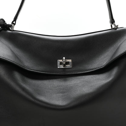 Balenciaga Natural Smooth Calfskin Medium Rodeo Top Handle Handbag Black Black 7 of 9
