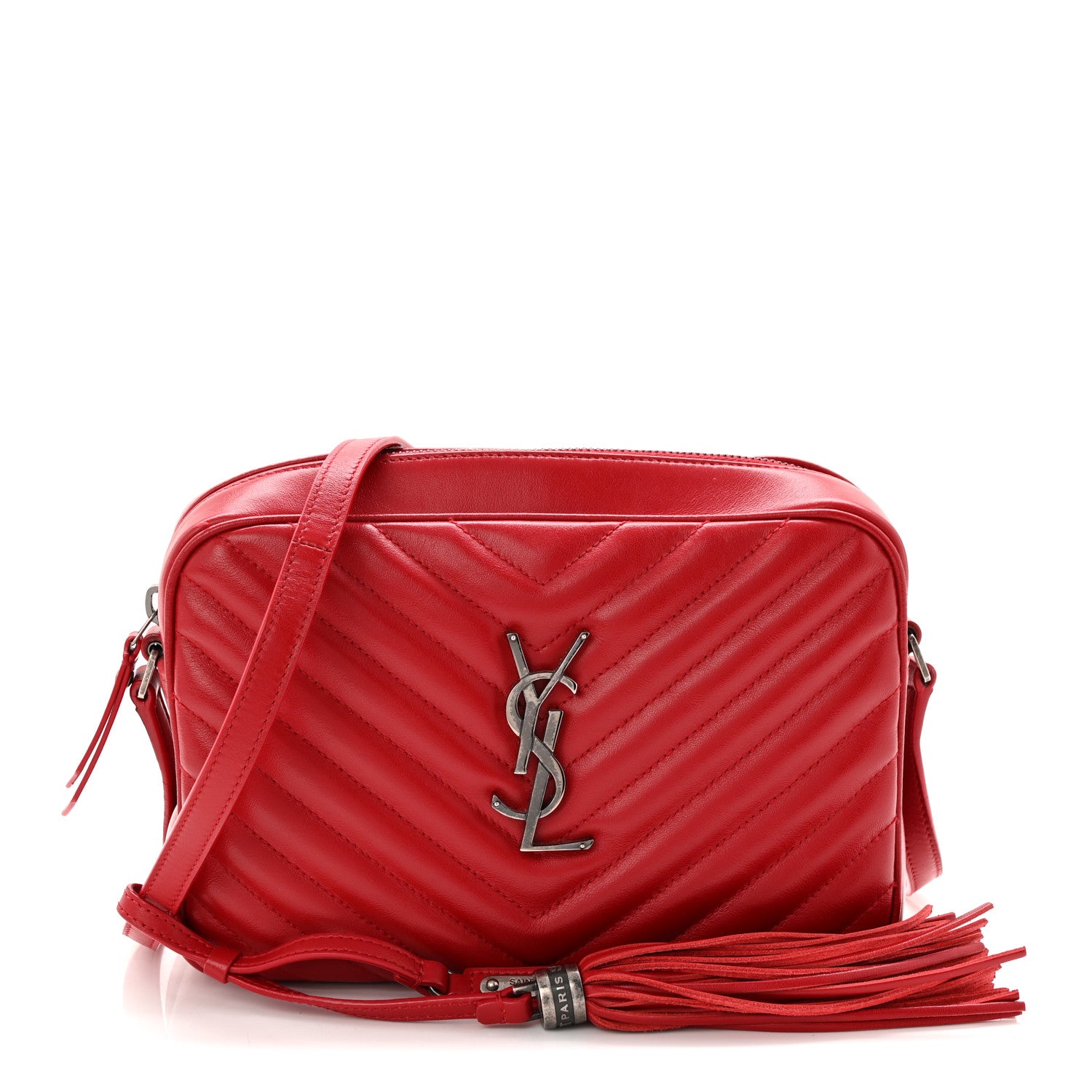 Saint Laurent Calfskin Matelasse Monogram Lou Camera Bag Rouge Eros 1 of 11