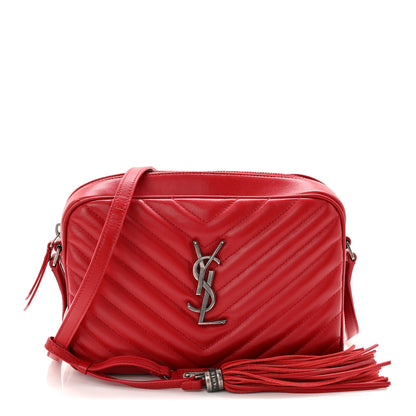 Saint Laurent Calfskin Matelasse Monogram Lou Camera Bag Rouge Eros 1 of 11