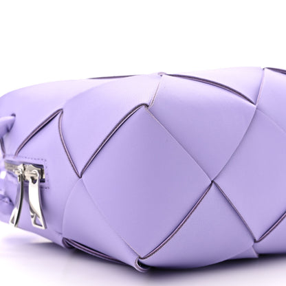Bottega Veneta Lambskin Maxi Intreccio Small Cassette Camera Bag Wisteria 8 of 9