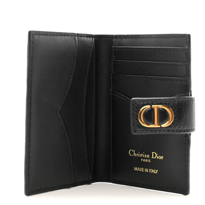 Christian Dior Supple Calfskin Cannage Caro Dandelion Card Holder Black 5 of 9