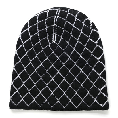 Chanel Cashmere CC Beanie Hat Black White 3 of 5
