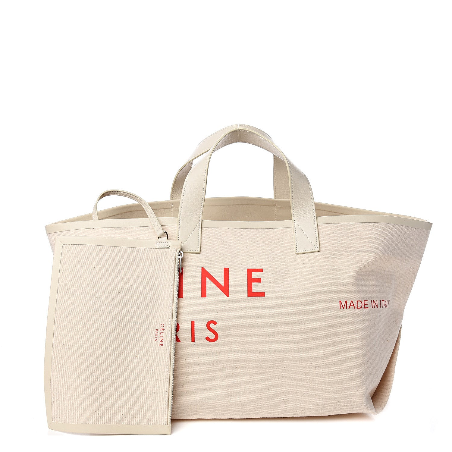 Celine Textile Medium Made In Tote White 1 of 10