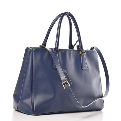 Prada Saffiano Medium Galleria Double Zip Tote Bluette 4 of 18