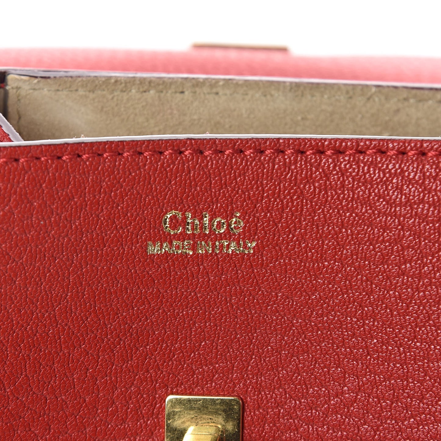 Grained Lambskin Nano Drew Shoulder Bag Intense Red