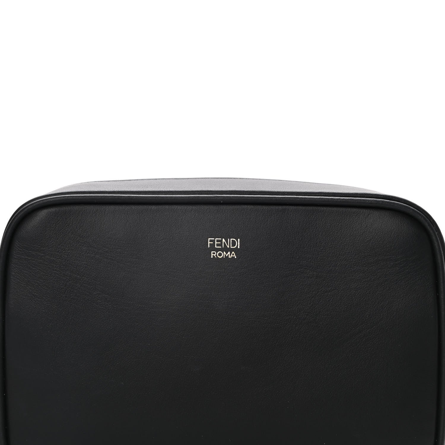 Fendi Vitello Century Bi-Color FF 1974 Embossed Mini Camera Case Maya Black 9 of 16