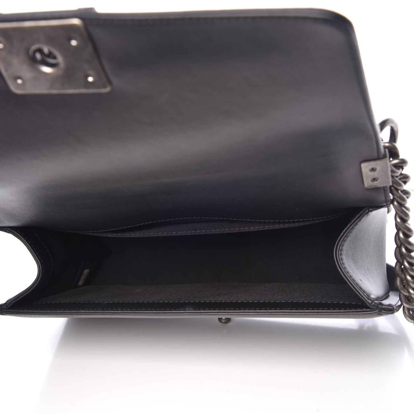 Calfskin Quilted Medium Boy Flap Black