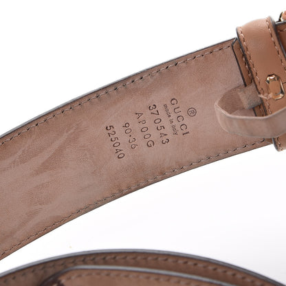 Gucci Calfskin Interlocking G 37mm Belt 90 36 Camelia 4 of 8