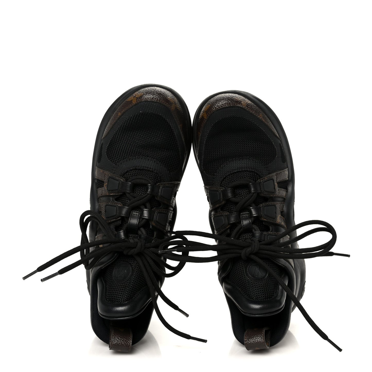 Calfskin Patent Monogram LV Archlight Sneakers 37 Black