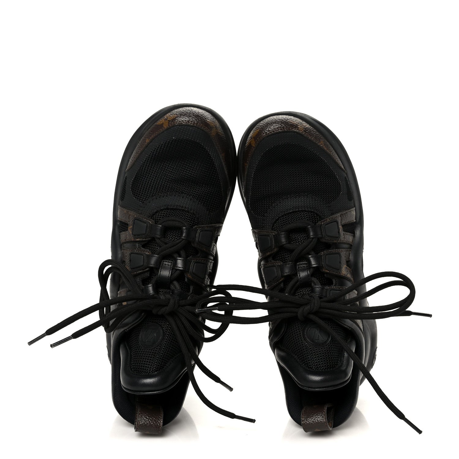 Louis Vuitton Calfskin Patent Monogram LV Archlight Sneakers 37 Black 2 of 9
