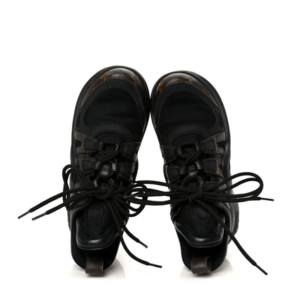 Louis Vuitton Calfskin Patent Monogram LV Archlight Sneakers 37 Black 2 of 9