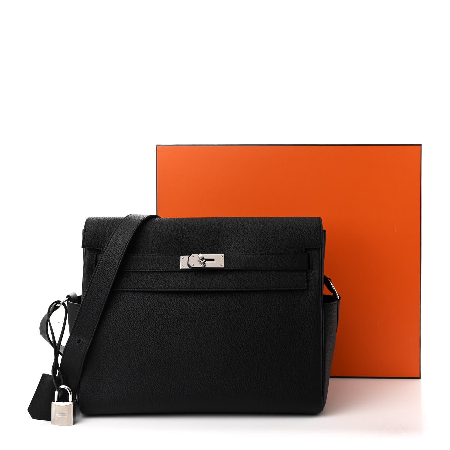 Hermes Togo Kelly Messenger GM Black 12 of 12