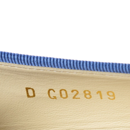 Chanel Patent Calfskin CC Cap Toe Ballerina Flats 37.5 Blue 8 of 8