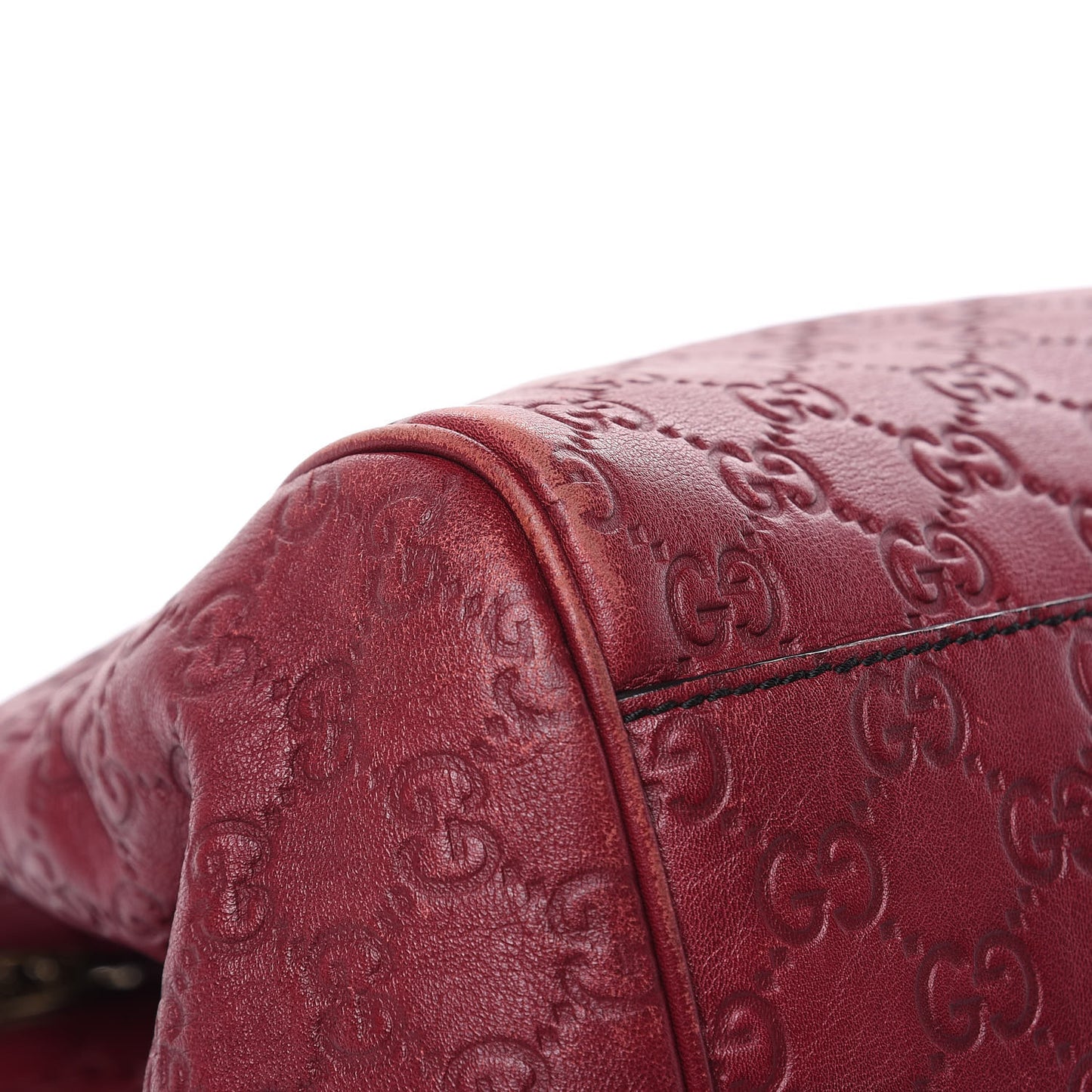 Soft Guccissima Medium Emily Shoulder Bag Classic Ruby