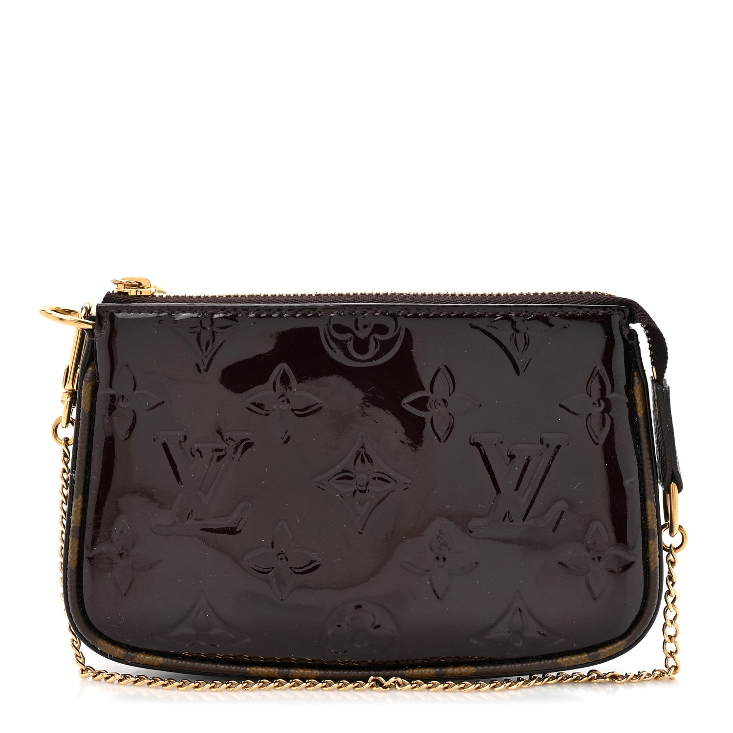 Louis Vuitton Vernis Monogram Mini Pochette Accessories Amarante 1 of 9